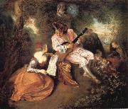 Jean-Antoine Watteau The scale of love France oil painting artist